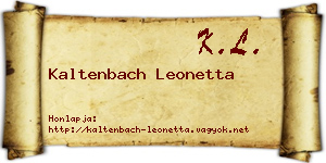 Kaltenbach Leonetta névjegykártya